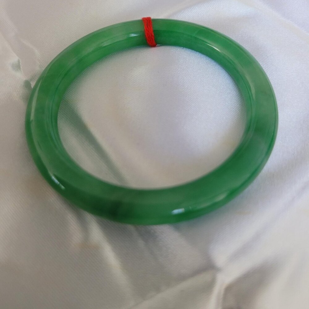 Natural Jade green bangle bracelet 52.3mm
